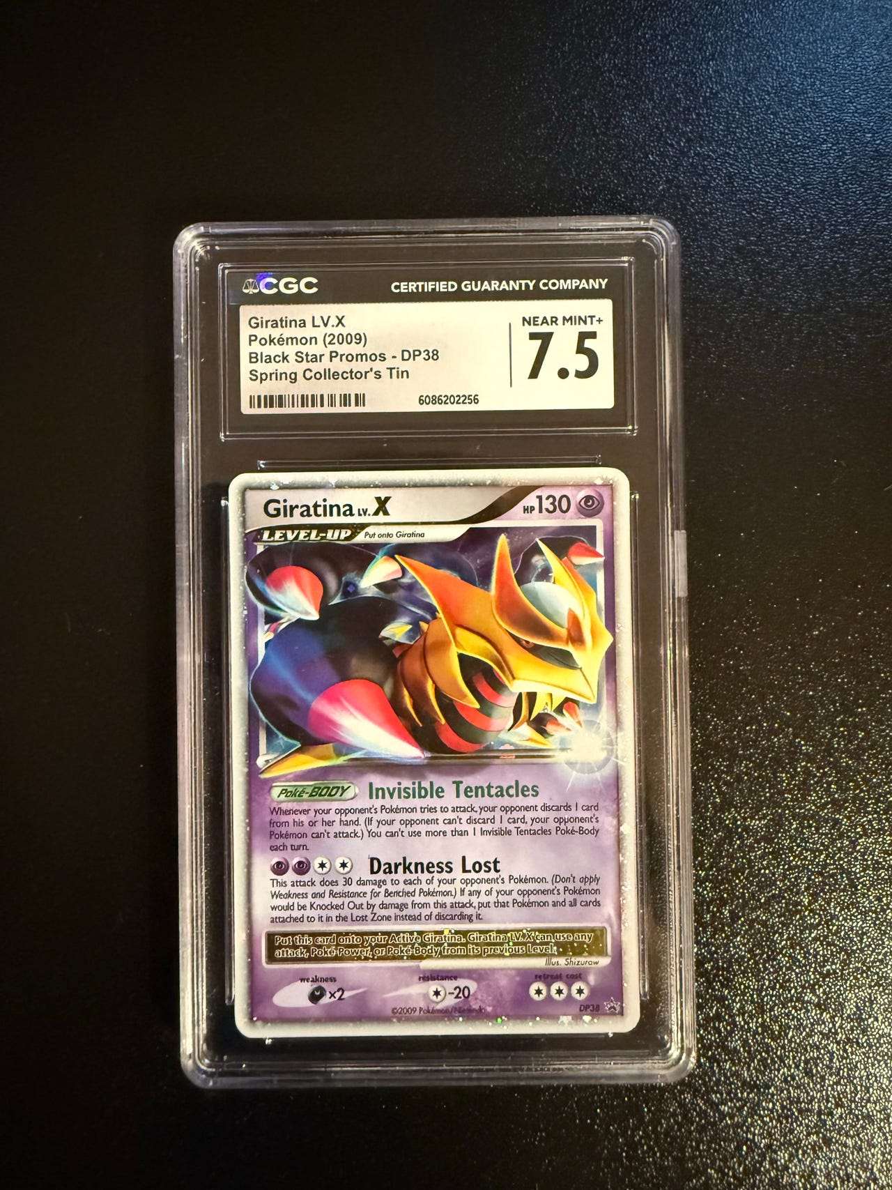Pokémon kort Giratina LV.X Black Star Promo DP38 CGC 7.5 | FINN-torget
