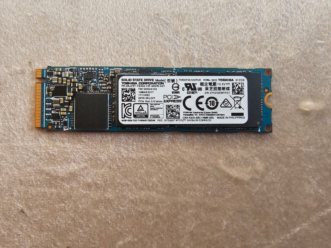 ②-WA588-TOSHIBA NVMe 512GB SSD 1点 TOSHIBA 512GB NVME SSD M2 2280 | FINN-torget