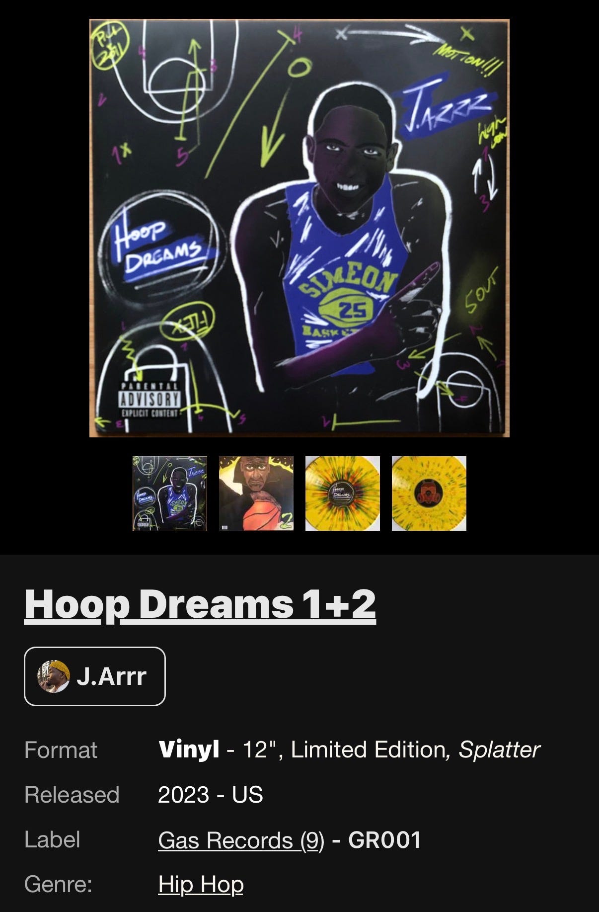 J.Arrr - Hoop Dreams 1+2 Vinyl | FINN-torget