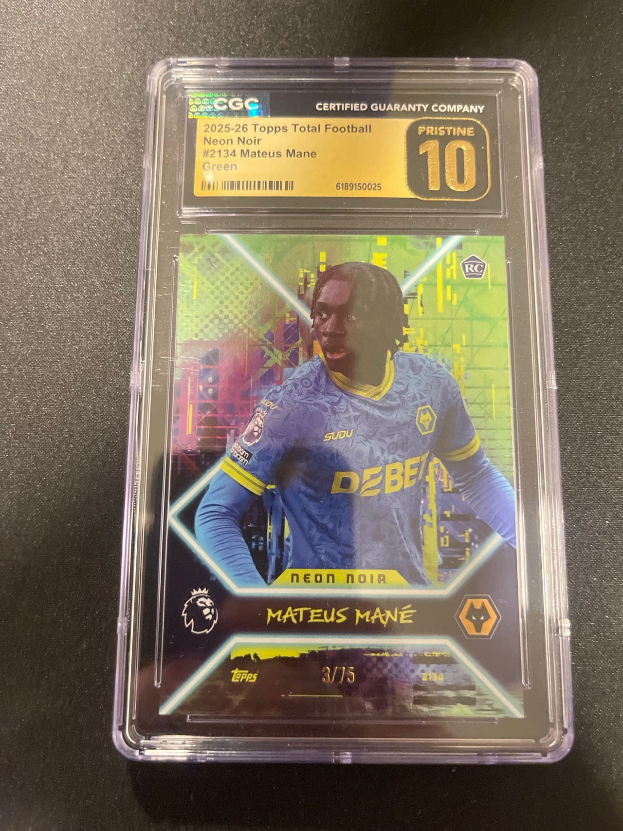 Topps Total fotballkort Matheus Nunes Wolverhampton /75 cgc pristine 10 ...