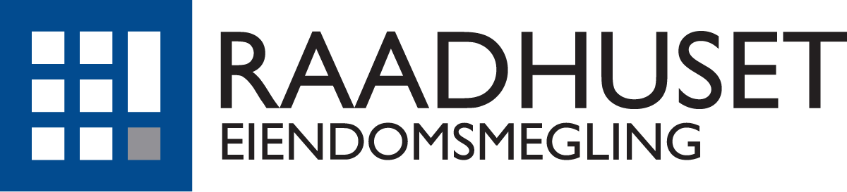 Logo for Raadhuset Eiendomsmegling.