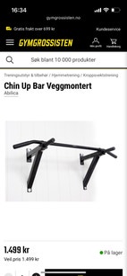 Abilica Chin Up Bar Veggmontert Treningsutstyr FINN-torget