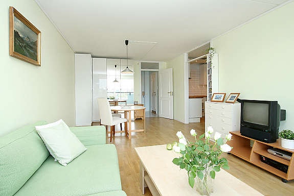 Nyoppusset og lys stue Galleribilde