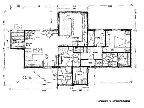 Plantegning 1. etg. Galleribilde