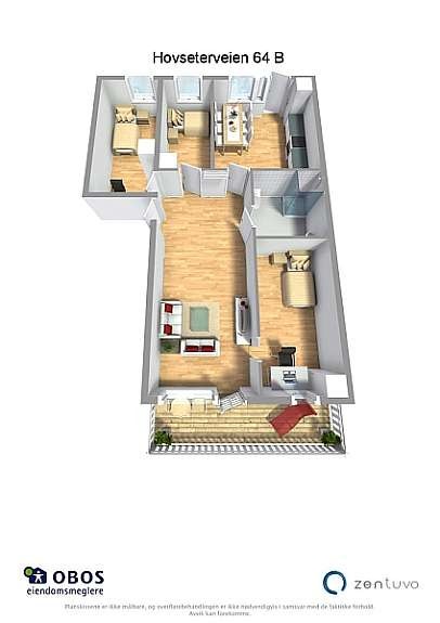 Hovseterveien 64 B - Hovseterveien 64 B - 3D Letterhead Galleribilde