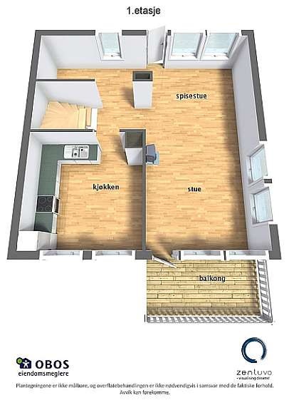 Floorplan letterhead - Munkebekken 211 - 1.etasje - 3D Floor Plan Galleribilde