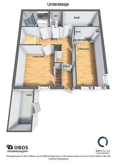 Floorplan letterhead - Munkebekken 211 - Underetasje - 3D Floor Plan Galleribilde