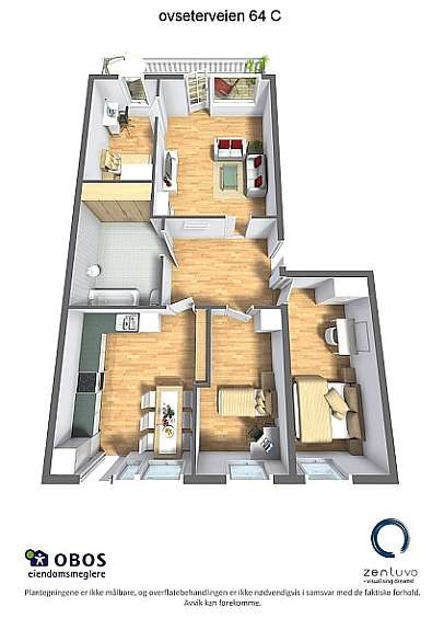 Floorplan letterhead - ovseterveien 64 C - ovseterveien 64 C - 3D Floor Plan Galleribilde