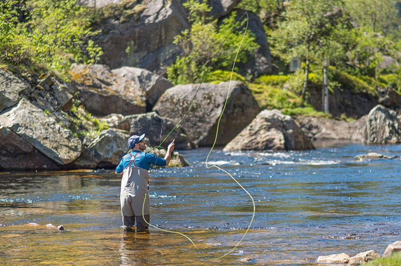 Laksefiske i Bjerkreimselva - ett av landets beste elver for smålaks