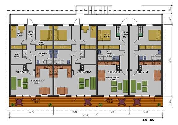 Planskisse byggetrinn 2 og 3 Galleribilde
