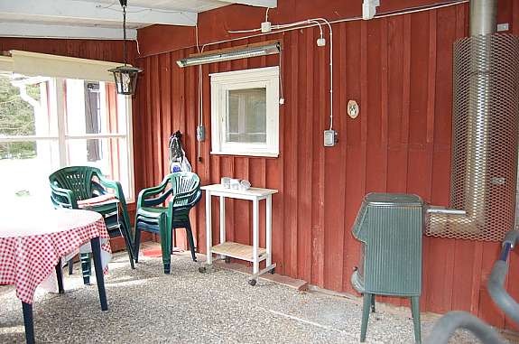 Uthus med kamin Galleribilde