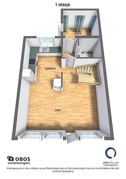 Floorplan letterhead - Munkebekken 237 - 1.etasje - 3D Floor Plan Galleribilde
