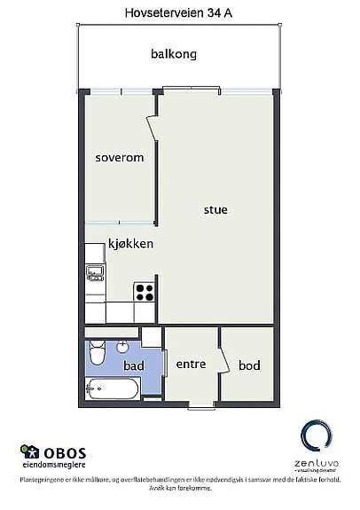 Floorplan letterhead - Hovseterveien 34 A - Hovseterveien 34 A - 2D Floor Plan Galleribilde