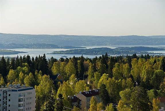 Utsikt fra felles takterrasse Galleribilde