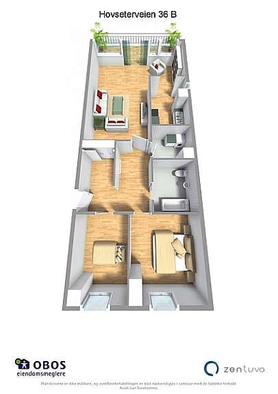 Hovseterveien 36 B - Hovseterveien 36 B - 3D Letterhead Galleribilde