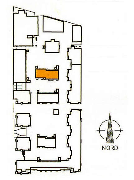 Plassering i indre gård, rolig Galleribilde