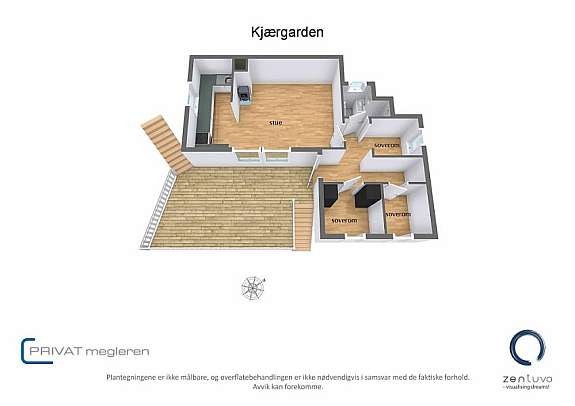 3D Plantegning Galleribilde