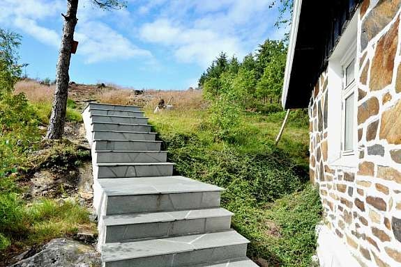 Trapper fra hytten Galleribilde