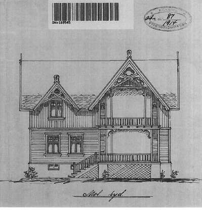 Opprinnelige fasadetegninger Galleribilde