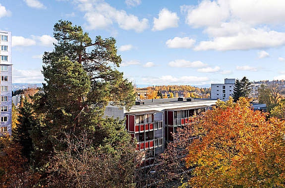 Utsikt fra balkong Galleribilde