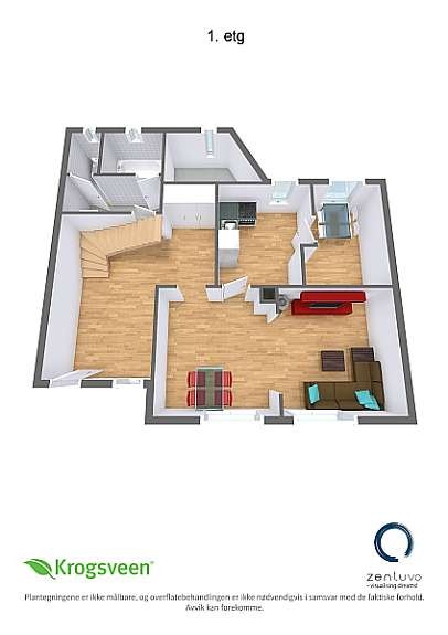 plantegning 1. etg. Galleribilde