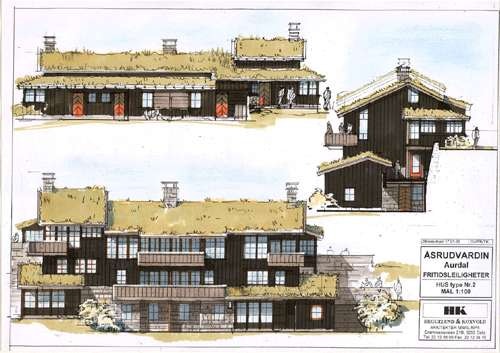 Ferdig prosjekterte tegninger fra Heggelund & Korsvold Galleribilde