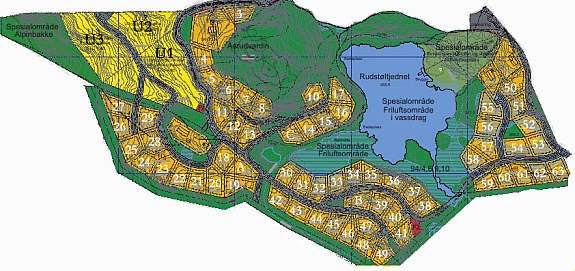 Gult området merket med U1, U2 og U3 er til salg! Galleribilde
