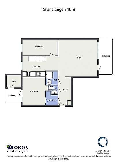 Floorplan letterhead - Granstangen 10 B - Granstangen 10 B - 2D Floor Plan Galleribilde
