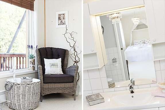 Detaljbilde fra soverom og bad. Galleribilde