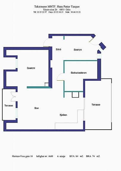 Plantegning Herman Foss gt 10 Galleribilde