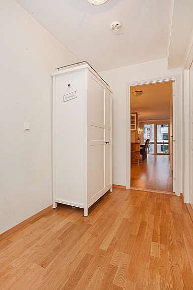 Lysmalt entrè med parkettgulv Galleribilde