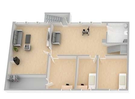 Plantegning. uetg. Galleribilde