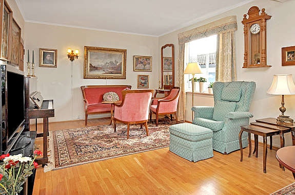 Stue med parkett Galleribilde