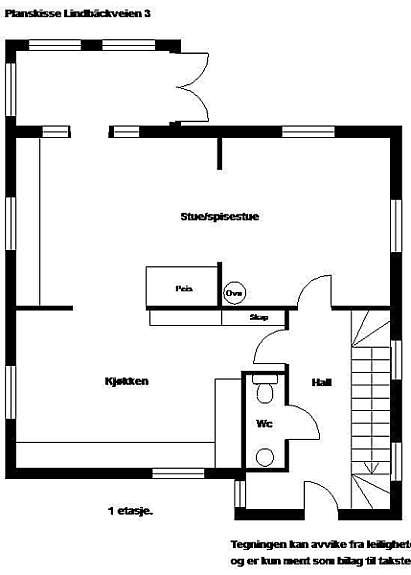 Planskisse 1 etasje Galleribilde