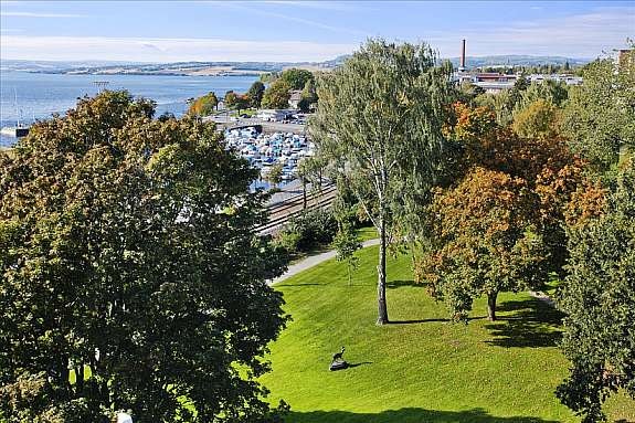 Utsikt mot Strandgateparken Galleribilde