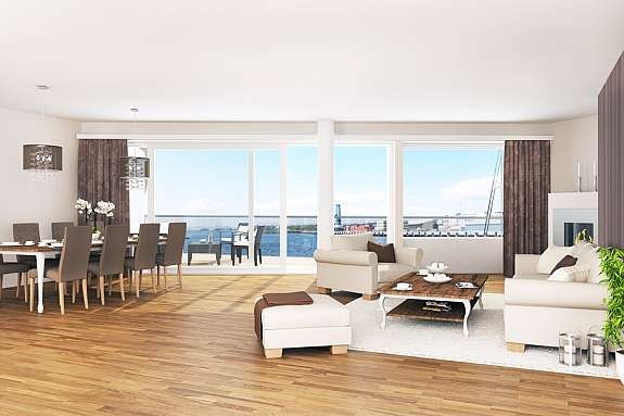 Lekker stue med nydelig sjøutsikt ! Galleribilde