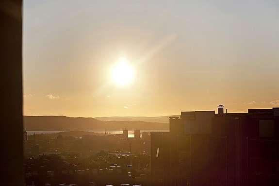 Utsikt fra balkongen Galleribilde