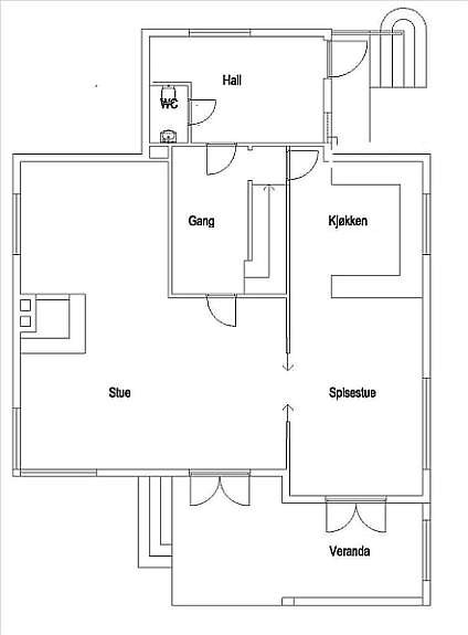 Plantegning 1 etg Galleribilde