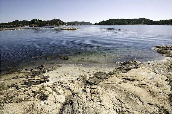 Barnevennlig sandstrand Galleribilde