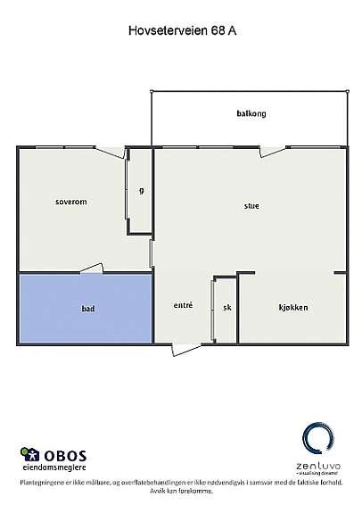 Floorplan letterhead - Hovseterveien 68 A - Hovseterveien 68 A - 2D Floor Plan Galleribilde