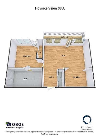 Floorplan letterhead - Hovseterveien 68 A - Hovseterveien 68 A - 3D Floor Plan Galleribilde