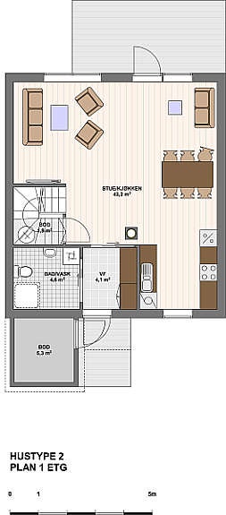 Paltegning 1. etg. Galleribilde