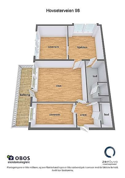 Floorplan letterhead - Hovseterveien 98 - Hovseterveien 98 - 3D Floor Plan Galleribilde