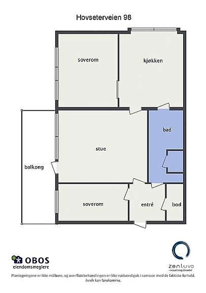 Floorplan letterhead - Hovseterveien 98 - Hovseterveien 98 - 2D Floor Plan Galleribilde