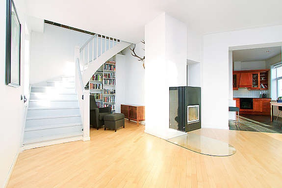 Stue med peis Galleribilde