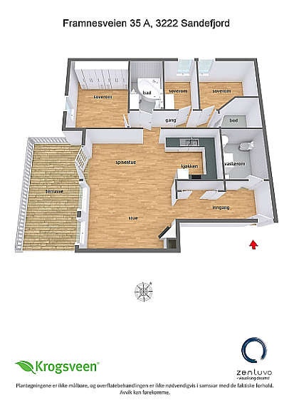 Floorplan letterhead - Framnesveien 35 A, 3222 Sandefjord - Fra Galleribilde