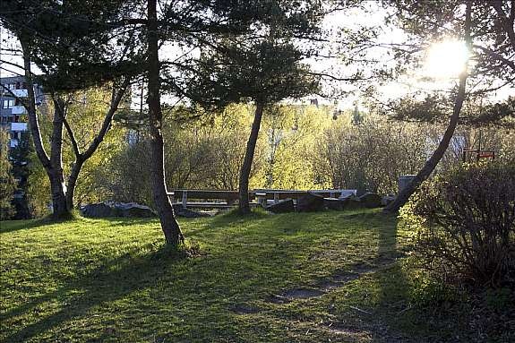 Hyggelig uteplass Galleribilde