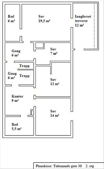 Planskisse 2. etg Galleribilde