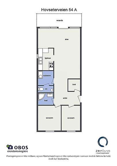 Floorplan letterhead - Hovseterveien 54 A - Hovseterveien 54 A - 2D Floor Plan Galleribilde