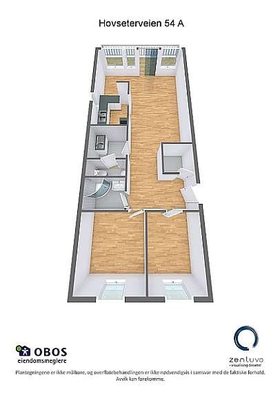 Floorplan letterhead - Hovseterveien 54 A - Hovseterveien 54 A - 3D Floor Plan Galleribilde